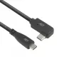 ACT USB 3.0 leņķa USB-C kabelis 2 m 5 Gbit/s Melns