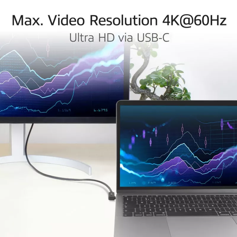 ACT USB 3.0 leņķa USB-C kabelis 2 m 5 Gbit/s Melns