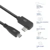 ACT USB 3.0 leņķa USB-C kabelis 2 m 5 Gbit/s Melns