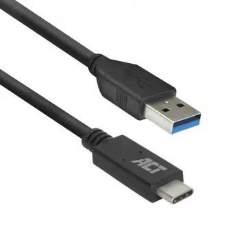 ACT USB 3.0 kabelis USB-A uz USB-C 1 m 5 Gbit/s Melns
