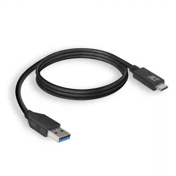 ACT USB 3.0 kabelis USB-A uz USB-C 1 m 5 Gbit/s Melns