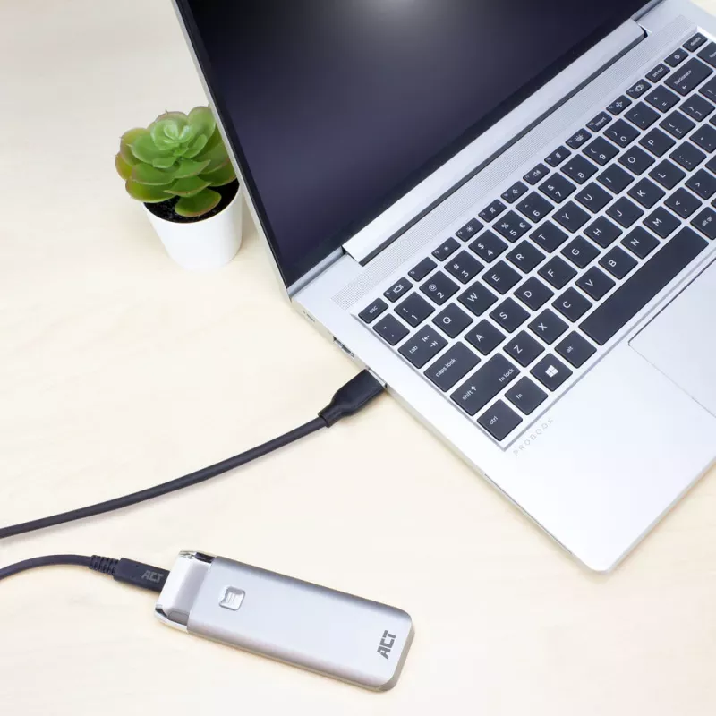 ACT USB 3.0 kabelis USB-A uz USB-C 1 m 5 Gbit/s Melns