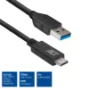 ACT USB 3.0 kabelis USB-A uz USB-C 2 metri 5 Gbit/s Melns