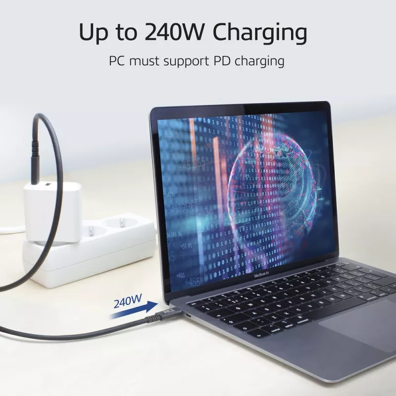 ACT USB4 20Gbps kabelis, USB-C, USB-IF sertificēts, 1 m