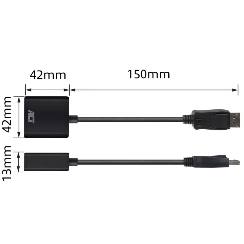 ACT AC7515 DisplayPort–VGA adapter 0,15 m