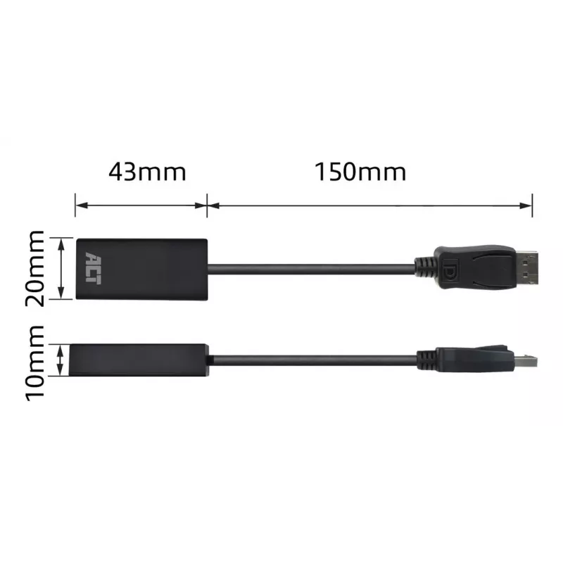 ACT AC7555 DisplayPort uz HDMI adapteris