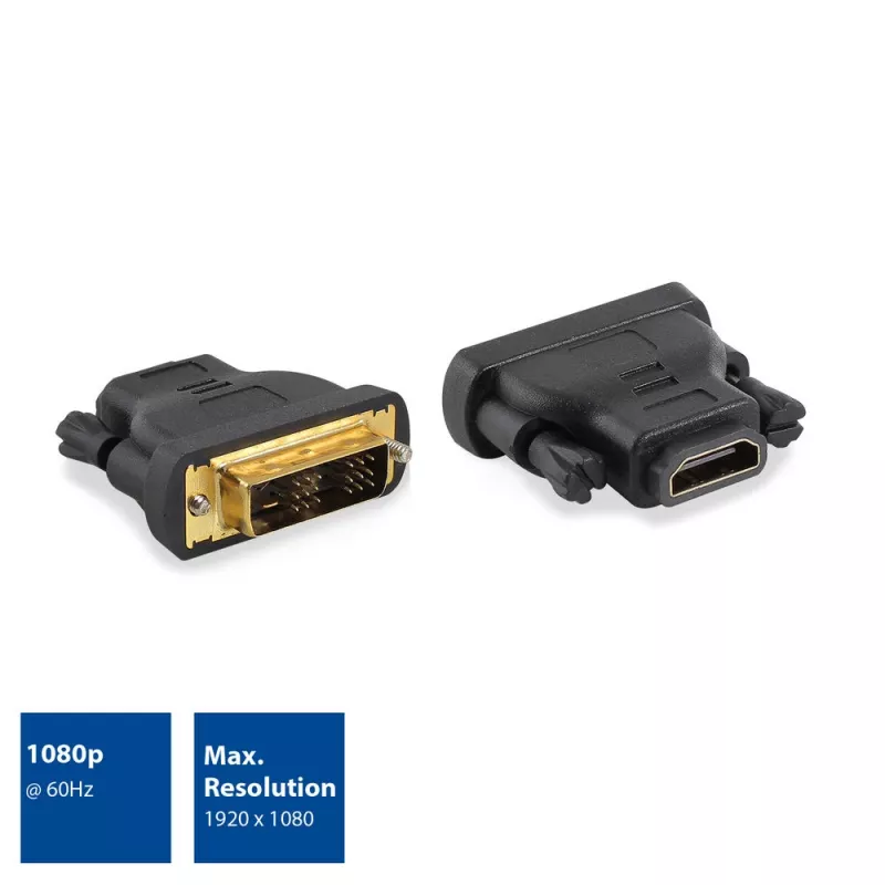 ACT AC7565 DVI-D vīrišķais uz HDMI A sievišķo adapteris