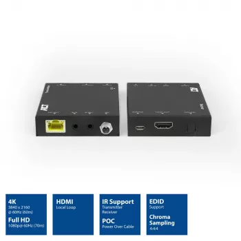 ACT AC7811 HDMI 2.0 pagarinātāja komplekts pa CAT6 UTP ar IR atbalstu 60 m