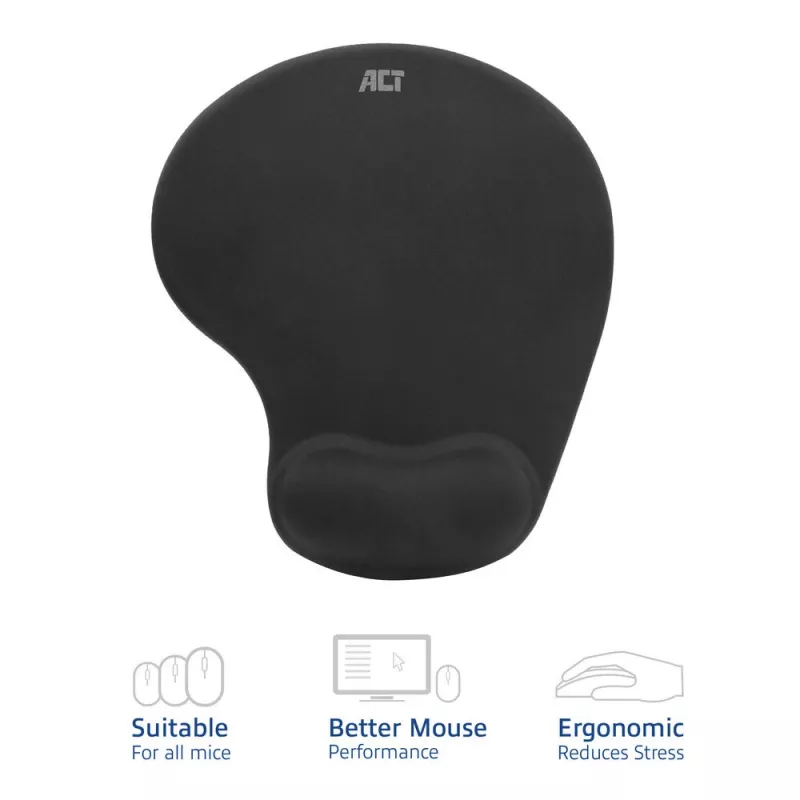 Peles paklājiņš ACT Ergonomic AC8010 ar plaukstas balstu