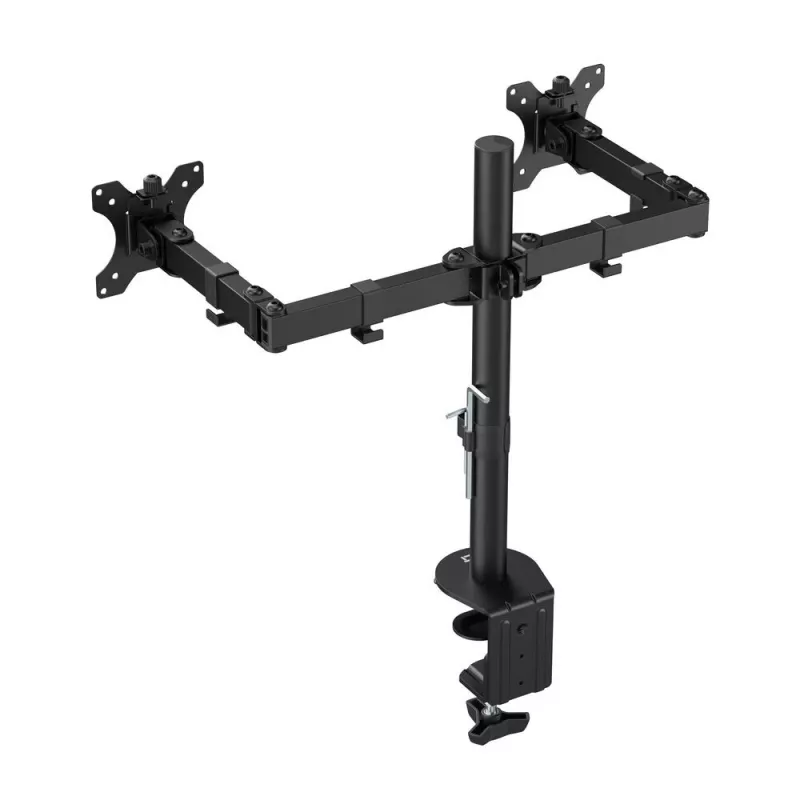 ACT Divu monitoru stiprinājums AC8302, skava/caururbšana, 16 kg, 10-32 collas