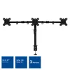 ACT Trīskāršs monitora stiprinājums Skava/Caurums 30 kg 13-27 collas
