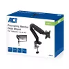 ACT gāzatsperes monitora roka AC8311 melna, skavas/caururbšanas stiprinājums, 9 kg