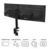 ACT Divu monitoru roka Office Solid Pro, skavu/caururbšanas stiprinājums, 12 kg, 10-32 collas