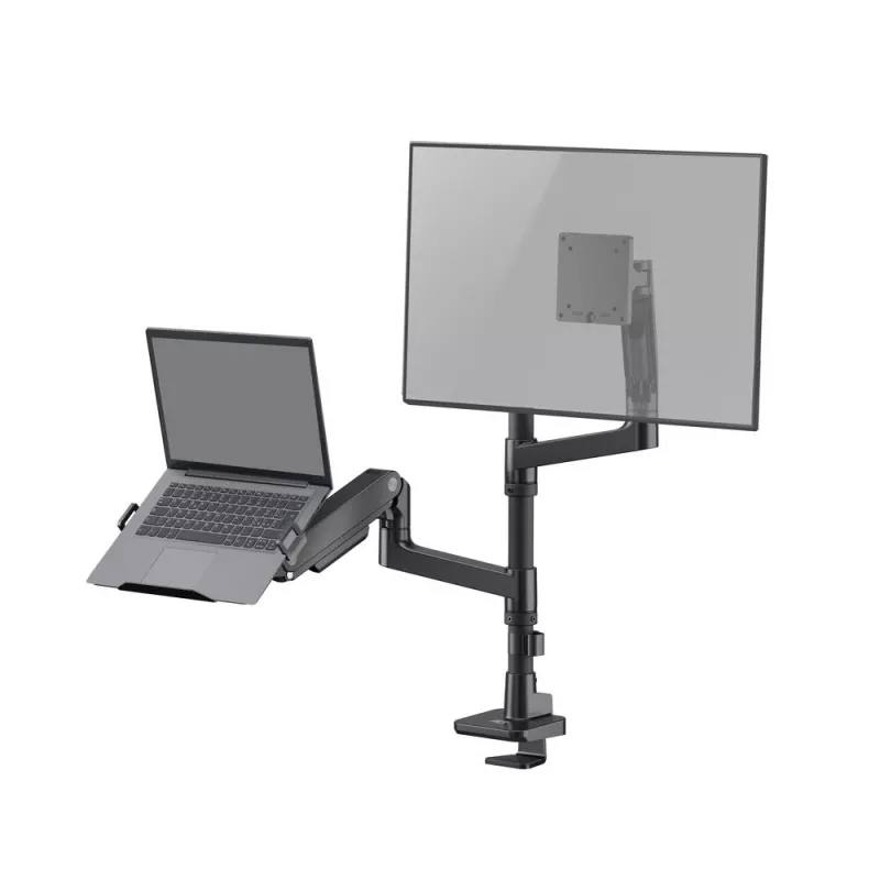 ACT AC8341 Laptop un monitora rokas stiprinājums ar gāzes atsperi, melns, līdz 49 collām