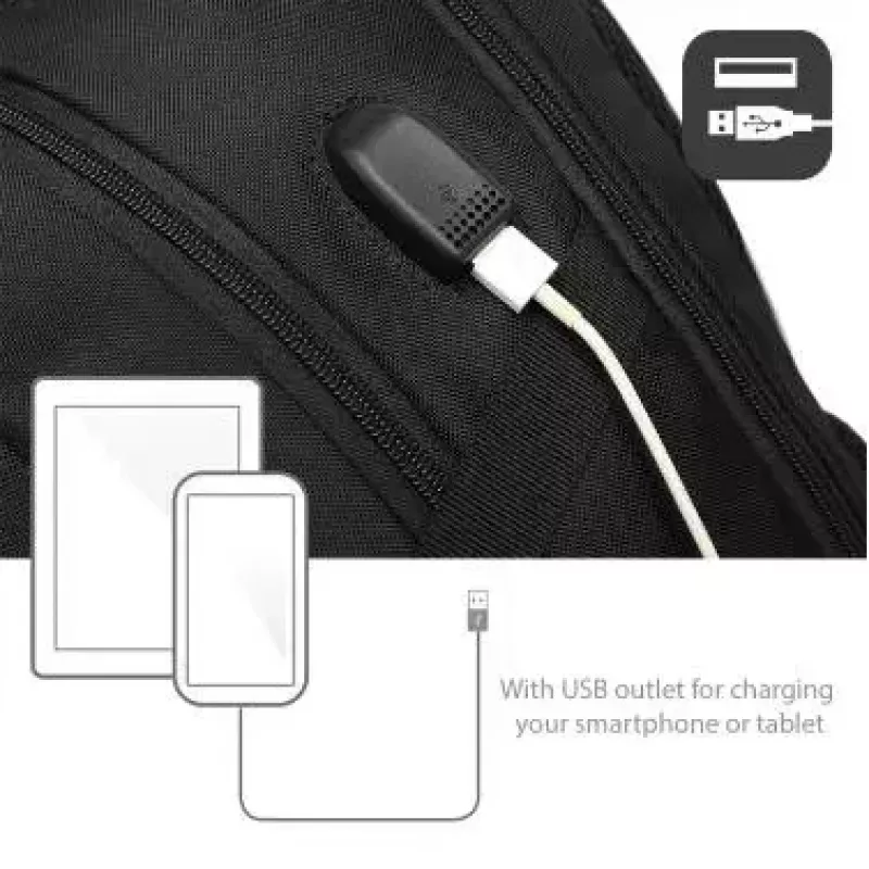 Mugursoma ACT Global AC8530 15.6 collu vienkrāsaina ar USB pieslēgvietu