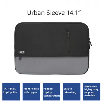 ACT Urban Laptop Sleeve 14.1 collu 3 nodalījumi 170 g