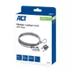 ACT Wedge Laptop Lock ar atslēgām Metālisks 2m kabelis