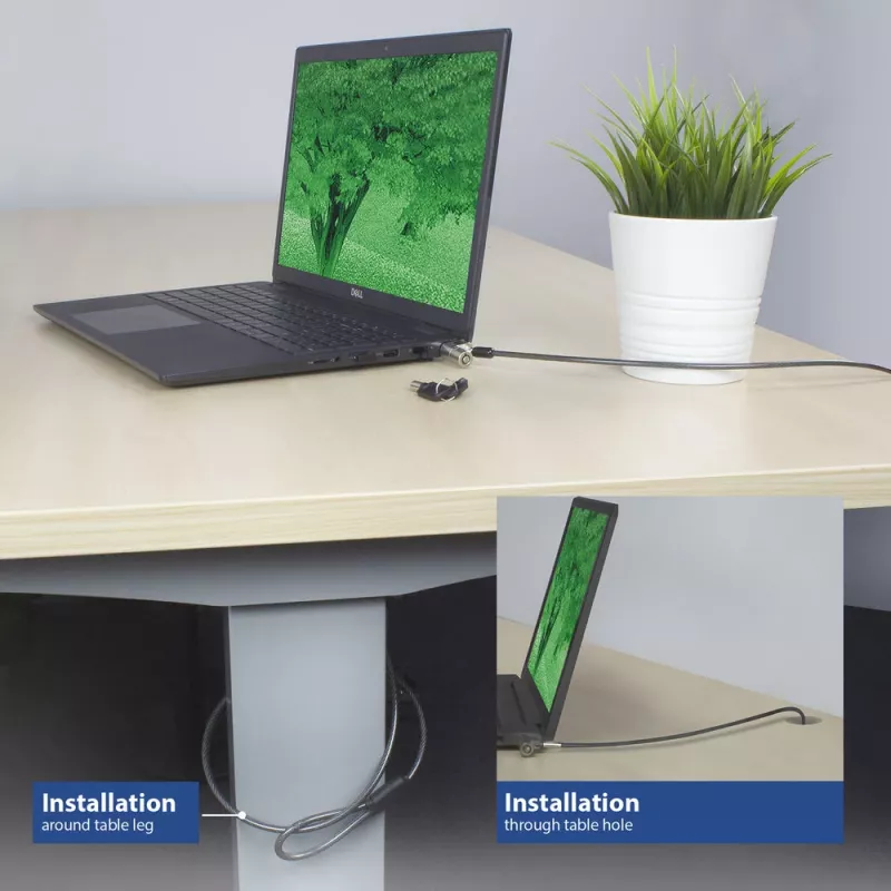 ACT Wedge Laptop Lock ar atslēgām Metālisks 2m kabelis