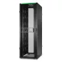 APC NetShelter SX Server Rack Gen 2, 48U, 2258H x 750W x 1070D mm, ar sānu paneļiem, Melns