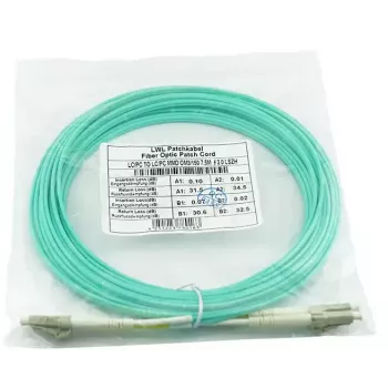 Šķiedru optikas kabelis BlueOptics BK843A-BO 50m LC OM3 Aqua
