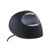 BakkerElkhuizen Evoluent D Mazā, Labā roka, Vertikāls dizains, Lāzera, USB Type-A, 3200 DPI, Melns