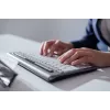 BakkerElkhuizen S-Board 840 DE Qwertz, Tenkeyless (80-87%), Vadu, USB, Šķērveida taustiņu slēdzis, QWERTZ, Gaiši pelēks, Balts