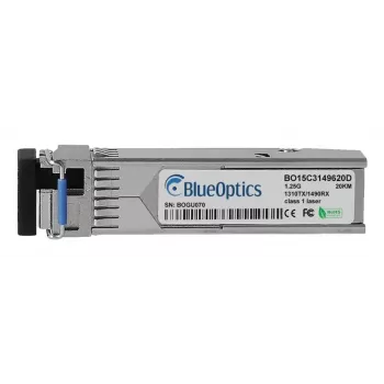 SFP raidītājuztvērēja modulis BlueOptics BO15C3149620DIN 1250 Mbit/s optiskā šķiedra