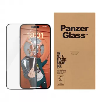 Aizsargstikls PanzerGlass iPhone 15 Plus Ultra-Wide Fit EasyAligner triecienizturīgs