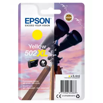 Epson 502XL dzeltena kasetne, augstas ietilpības (XL)