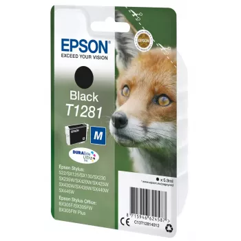 Epson T1281 Fox vienas kasetnes komplekts, melna