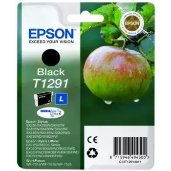 Kasetne Epson T1291 DURABrite Ultra — melna pigmenta vienpaka, 1 gab.