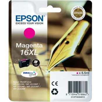 Epson 16XL magenta DURABrite Ultra tintas kasetne (viena)