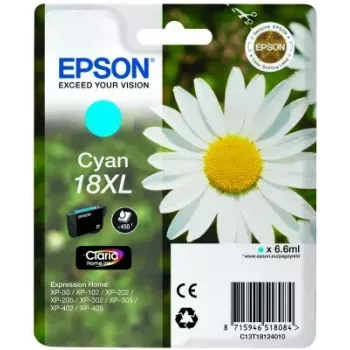 Kārtridžs EPSON tinte Cyan 18XL Claria Home Ink C13T18124010