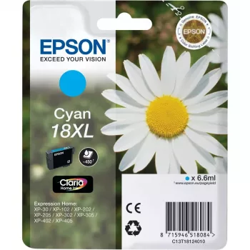 Kārtridžs EPSON tinte Cyan 18XL Claria Home Ink C13T18124010