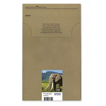 Epson Multipack 6-krāsu kasetnes 24 EasyMail — 6 gab., standarta ietilpība, Melna/Cian/Gaiši Cian/Magenta/Gaiši Magenta/Dzeltena