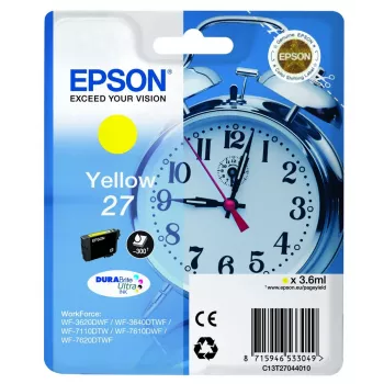 Epson 27 DURABrite Ultra oriģinālā dzeltenā tintes kasetne 1 gab.