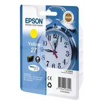 Epson 27 DURABrite Ultra oriģinālā dzeltenā tintes kasetne 1 gab.