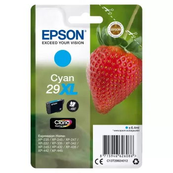 Epson Strawberry 29XL C tintas kasetne 1 gab. Original High (XL) Yield Cyan