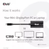 CLUB3D CAC-1186 aktīvs Mini DisplayPort 1.4 uz HDMI 4K@120Hz ar DSC 1.2 adapteris M/F