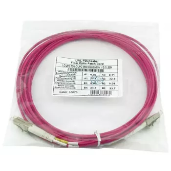 Optiskās šķiedras kabelis BlueOptics CBL-LC-OM4-10M-BO 10m LC-LC 50µm