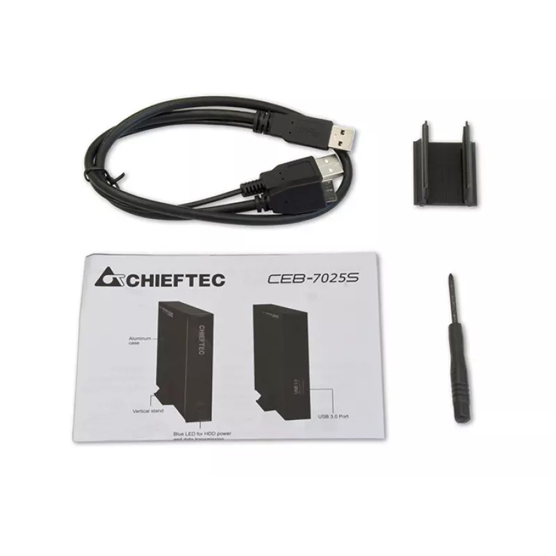 Chieftec CEB-7025S ārējais korpuss 2.5 collu HDD/SSD diskam