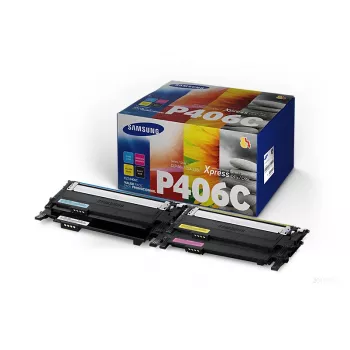 Samsung CLT-P406C toneru kasetne 4 gab. Oriģināla Melna, Zila, Fuksīna, Dzeltena