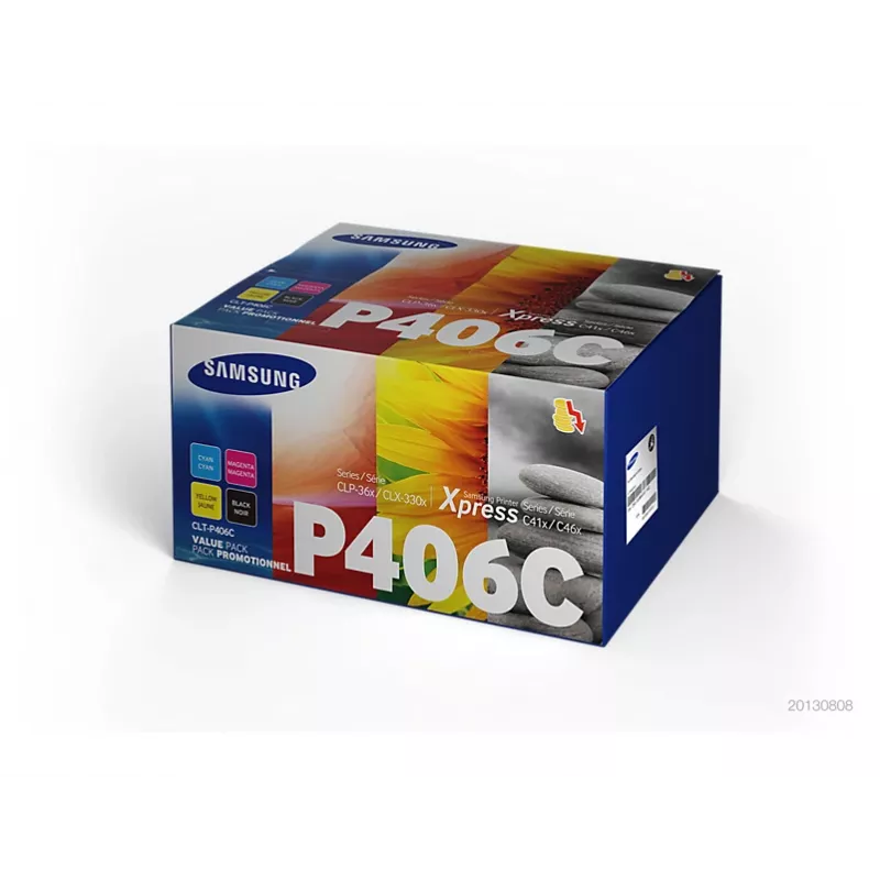 Samsung CLT-P406C toneru kasetne 4 gab. Oriģināla Melna, Zila, Fuksīna, Dzeltena