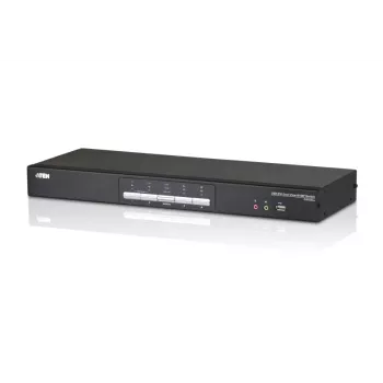 ATEN CS1644A 4 portu USB DVI Dual-View KVM slēdzis ar audio un USB 2.0 centrmezglu (iekļauti KVM kabeļi)