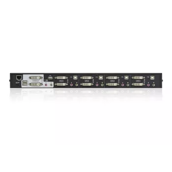 ATEN CS1644A 4 portu USB DVI Dual-View KVM slēdzis ar audio un USB 2.0 centrmezglu (iekļauti KVM kabeļi)