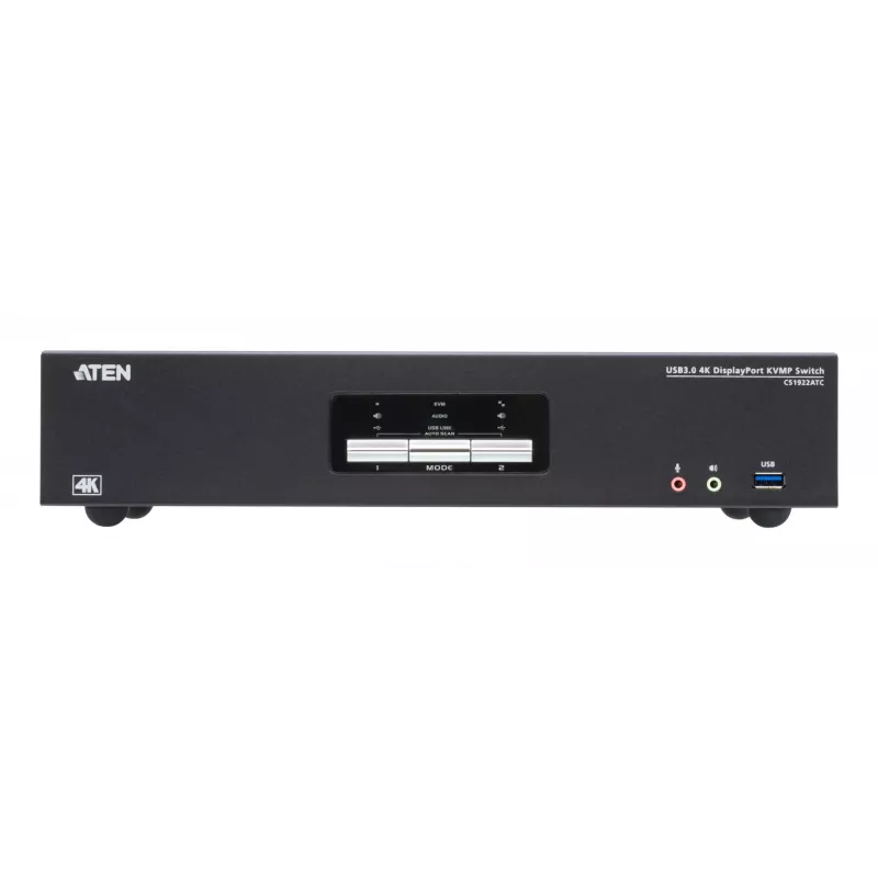 KVM slēdzis ATEN CS1922ATC 2 portu USB 3.0 DisplayPort 4K Ultra HD