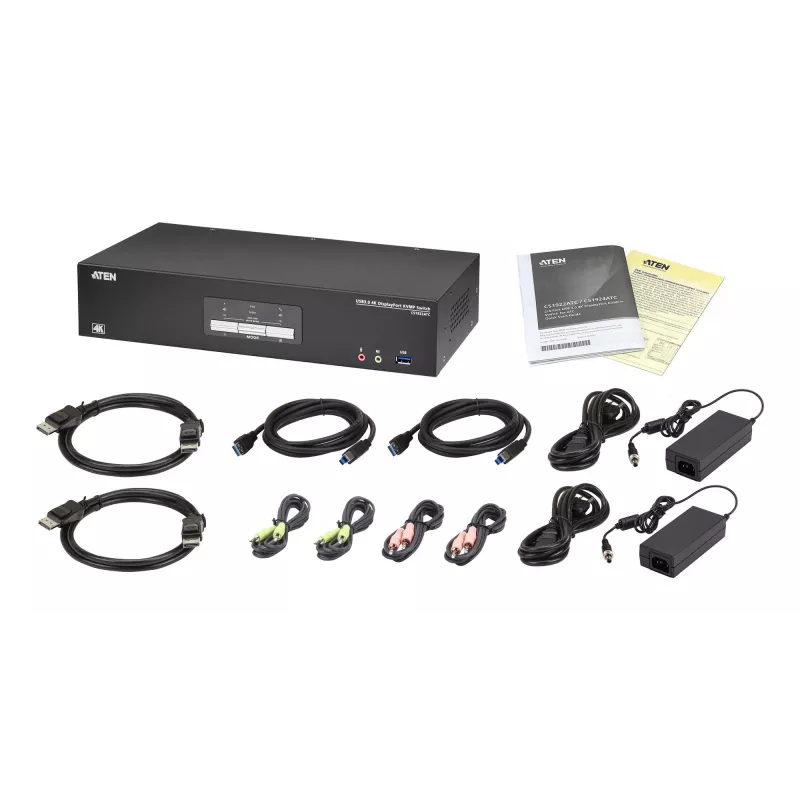 KVM slēdzis ATEN CS1922ATC 2 portu USB 3.0 DisplayPort 4K Ultra HD