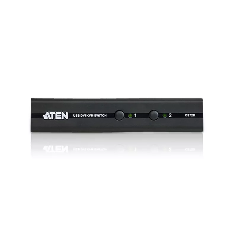 ATEN CS72D 2-portu USB DVI KVM slēdzis Melns