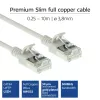 ACT Grey 5 m LSZH U/FTP CAT6A datacenter plānā lēcienvads ar RJ45 savienotājiem