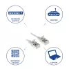 ACT Grey 5 m LSZH U/FTP CAT6A datacenter plānā lēcienvads ar RJ45 savienotājiem